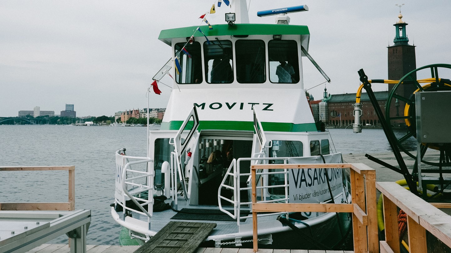 Foto van een Zweedse elektrische veerboot