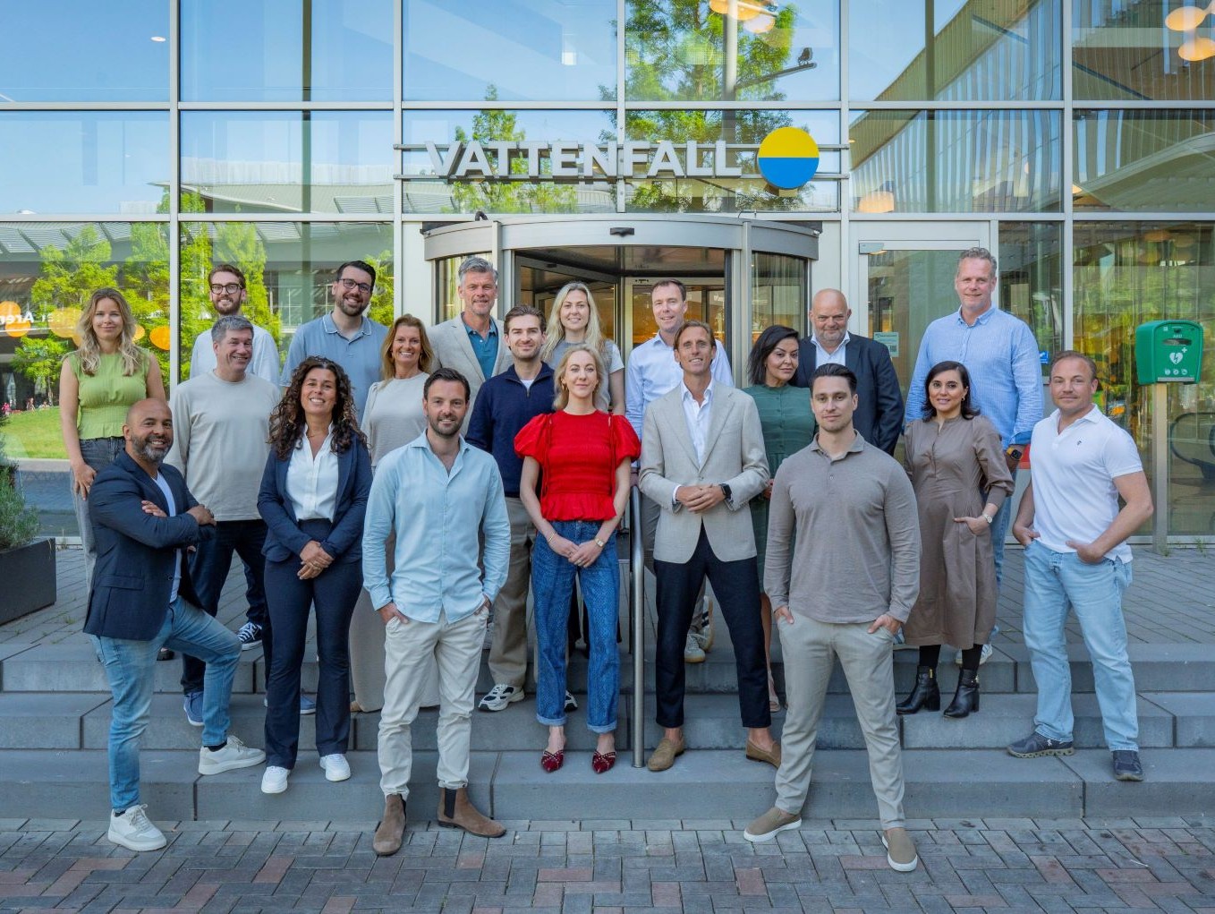 Groepsfoto Vastgoed team Vattenfall