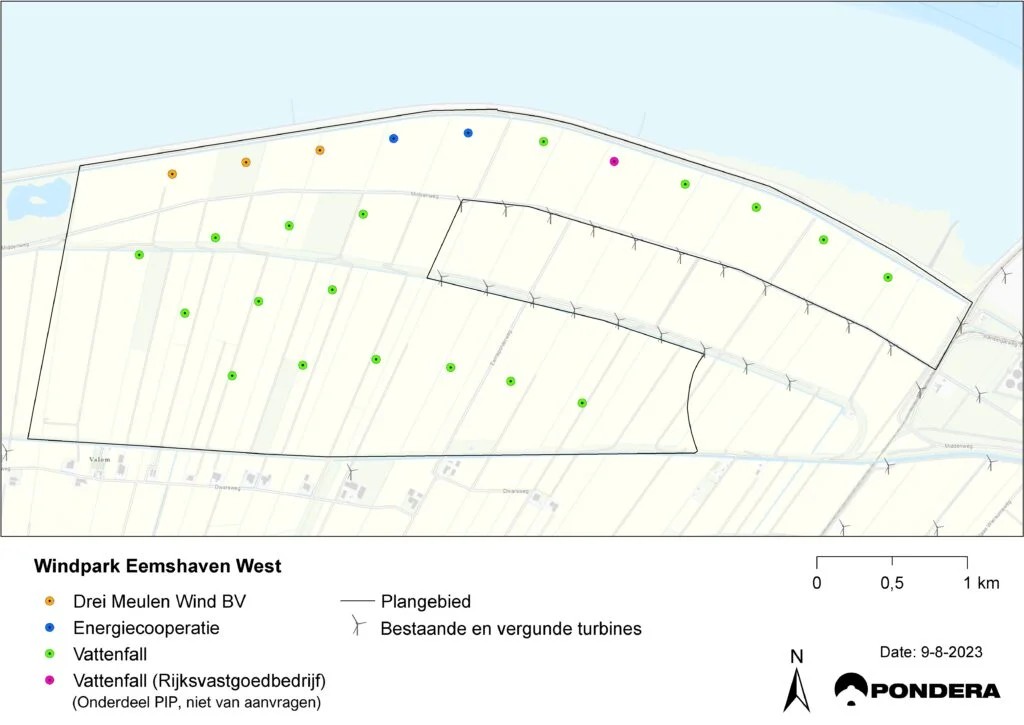 Plattegrond windmolens