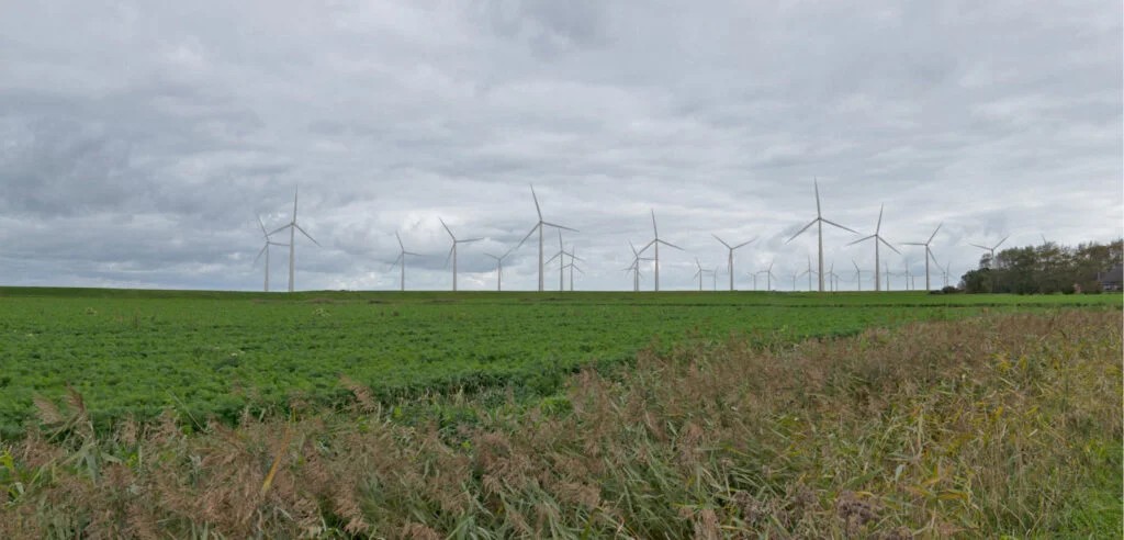 Windmolens van windpark Eemshaven West