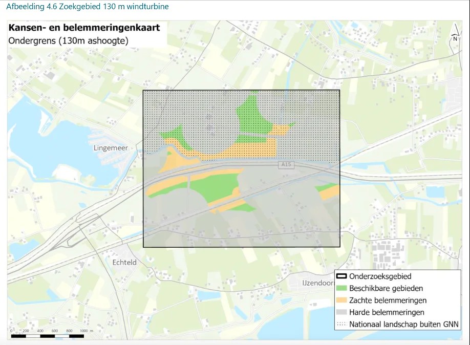 Kaart 1: Kansen- en belemmeringenkaart ondergrens