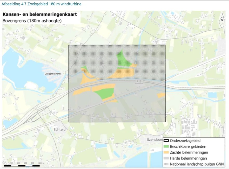 Kaart 2: Kansen- en belemmeringenkaart bovengrens