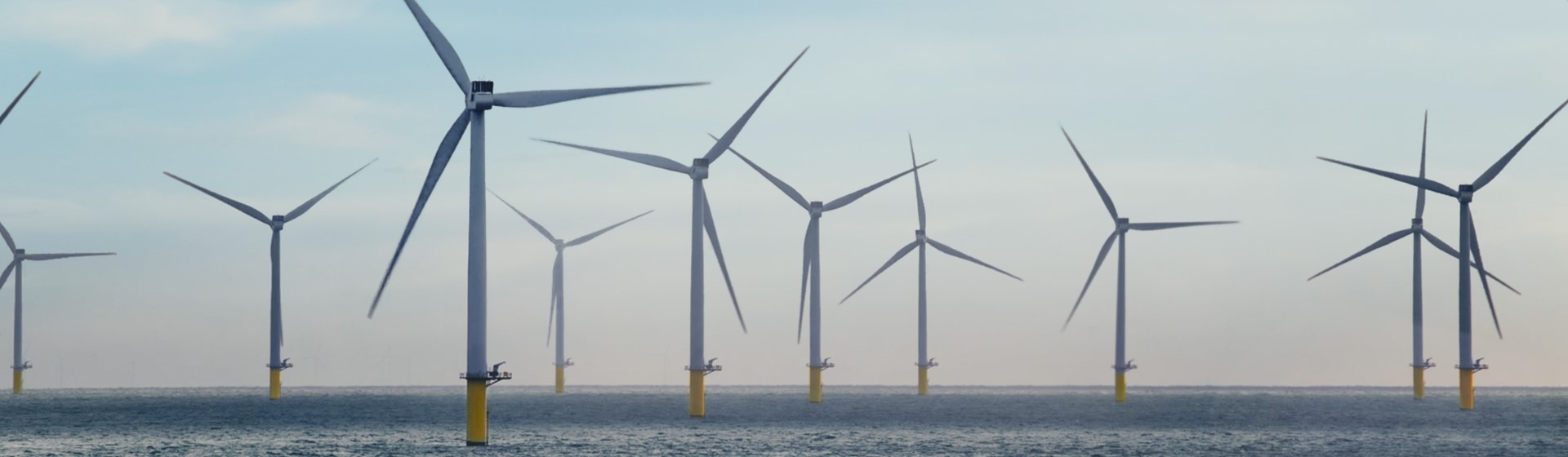 De windmolens van Hollandse Kust Zuid op een rij