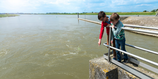 Waterenergie in een plat land