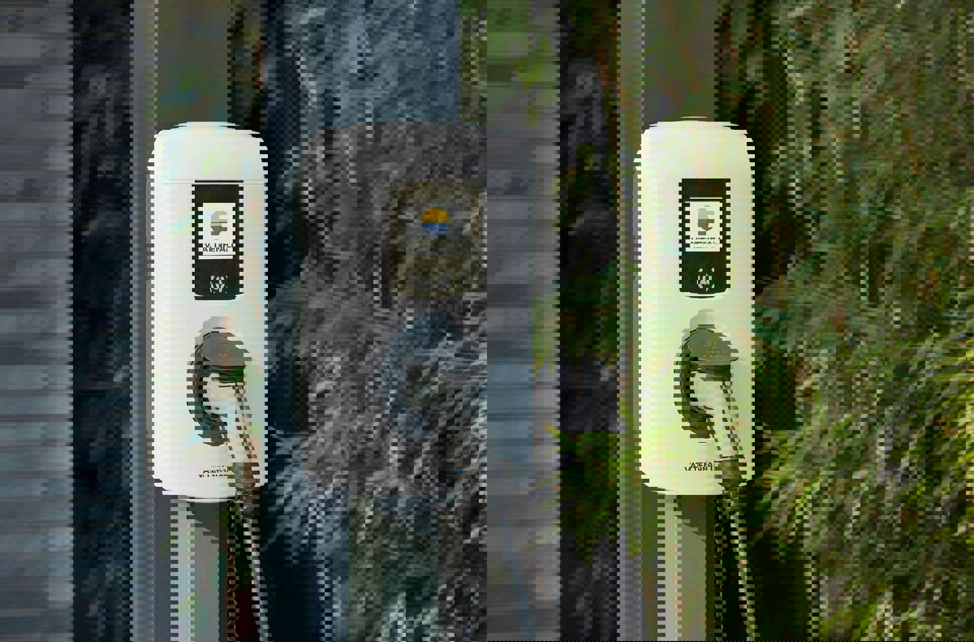 Vattenfall laadpaal met laadstekker erin