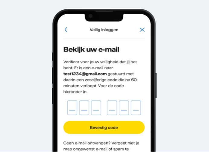 Screenshot inlog Mijn Vattenfall